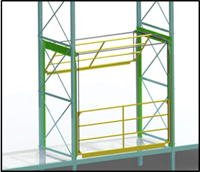 Rack Supported Model Mezzanine Safety Gate