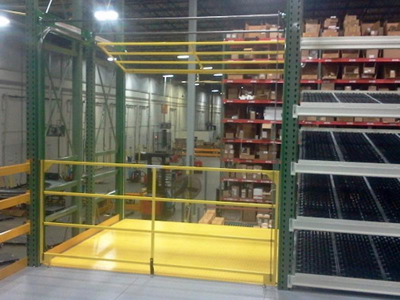 Fall protection in rack systems